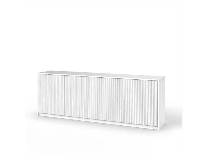 Buffet 4 portes en mélamine et MDF blanc