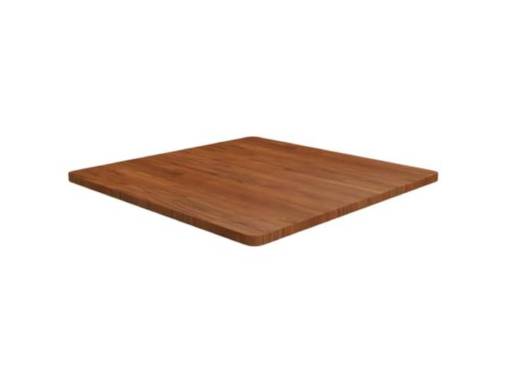 vidaXL Tischplatte Quadratisch Massivholzplatte Eichenplatte Holzplatte Platte Ersatztischplatte Dunkelbraun 80x80x2,5cm Eiche Behandelt
