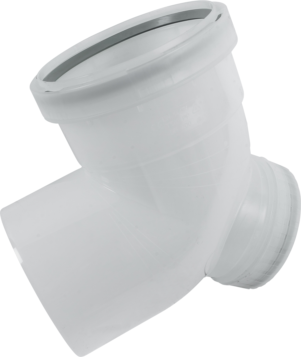 Coude de révision Wolf Cob 2651514 87°, DN 80, jusqu'à 120 °C, PP