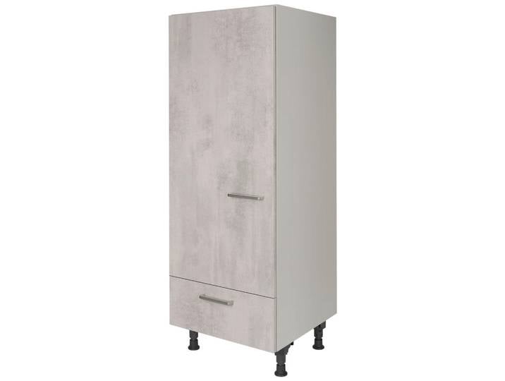 Nobilia Geräteumbauschrank Riva, Hellgrau, 1 Schublade(n) Schubladen, nur wie online abgebildet bestellbar, 60x168x58 cm, Blauer Engel, Pefc, Goldenes M, Made in Germany, DGM-Klimapakt, Küchen, Küchenmöbel, Küchenschränke, Geräteumbauschränke