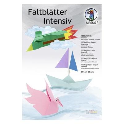 URSUS Falten Plakatpapier-Faltblätter intensiv, DIN A4, 100 Blatt