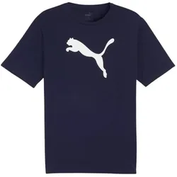 Puma, Herren, Sportshirt, Team Rise Logo Jersey Baumwolle (S), Blau
