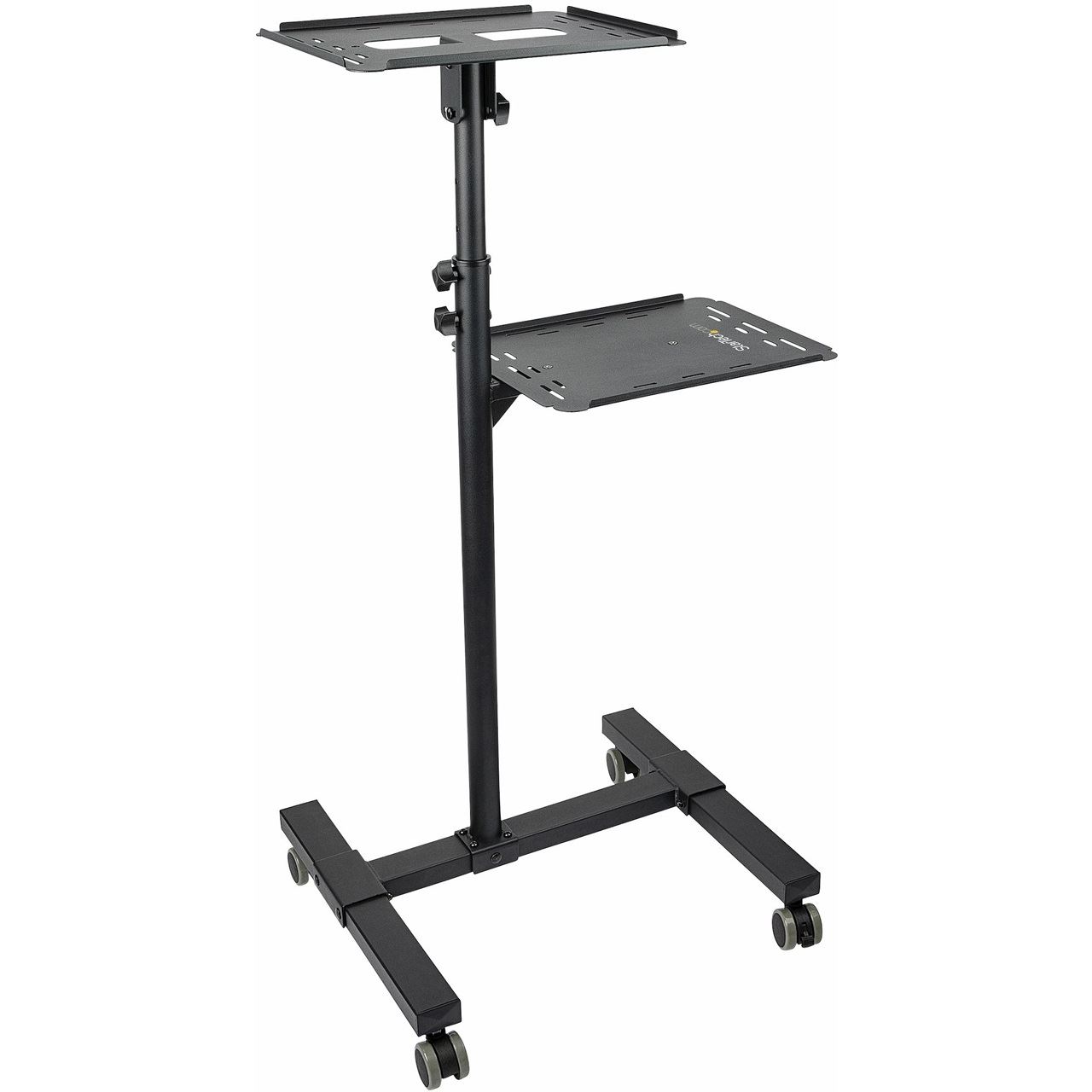 Startech Mobile Projektor und Laptopständer - 2 Regale für jeweils 10 kg - höhenverstellbar mit feststellbaren Rädern