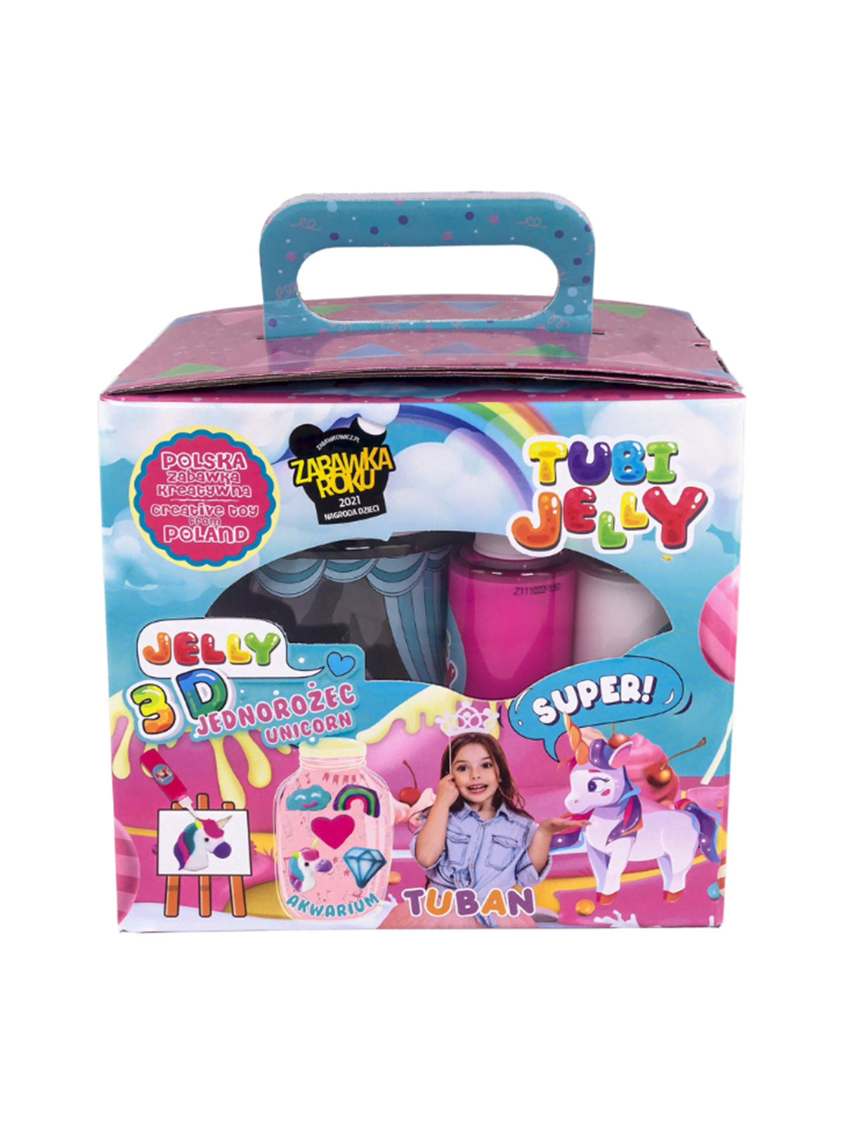 Tuban Tubi Jelly Set mit 6 Farben und kleinem Aquarium -