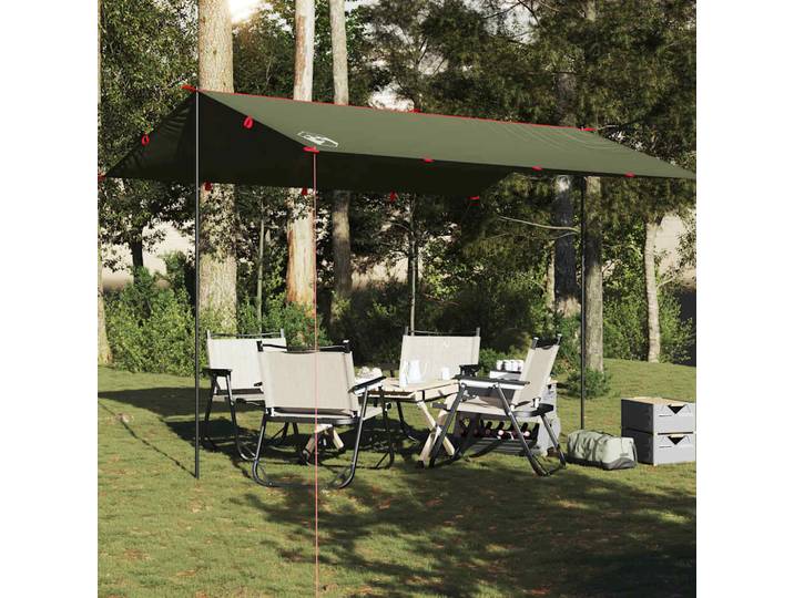 vidaXL Tarp Olivgrün 406x306 cm Wasserdicht