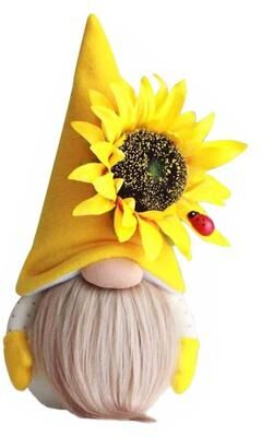 Santa's Workshop 8 Inch Sunflower Gnome