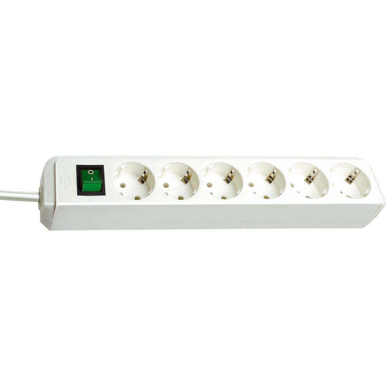 1.50m Brennenstuhl Eco-Line Steckdosenleiste mit Schalter Weiß 6 (1159520015)