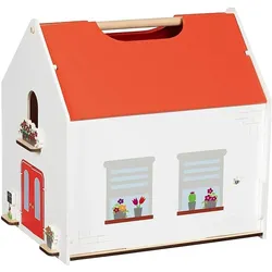Goki Tragbares Puppenhaus Eco House mit Zubehör
