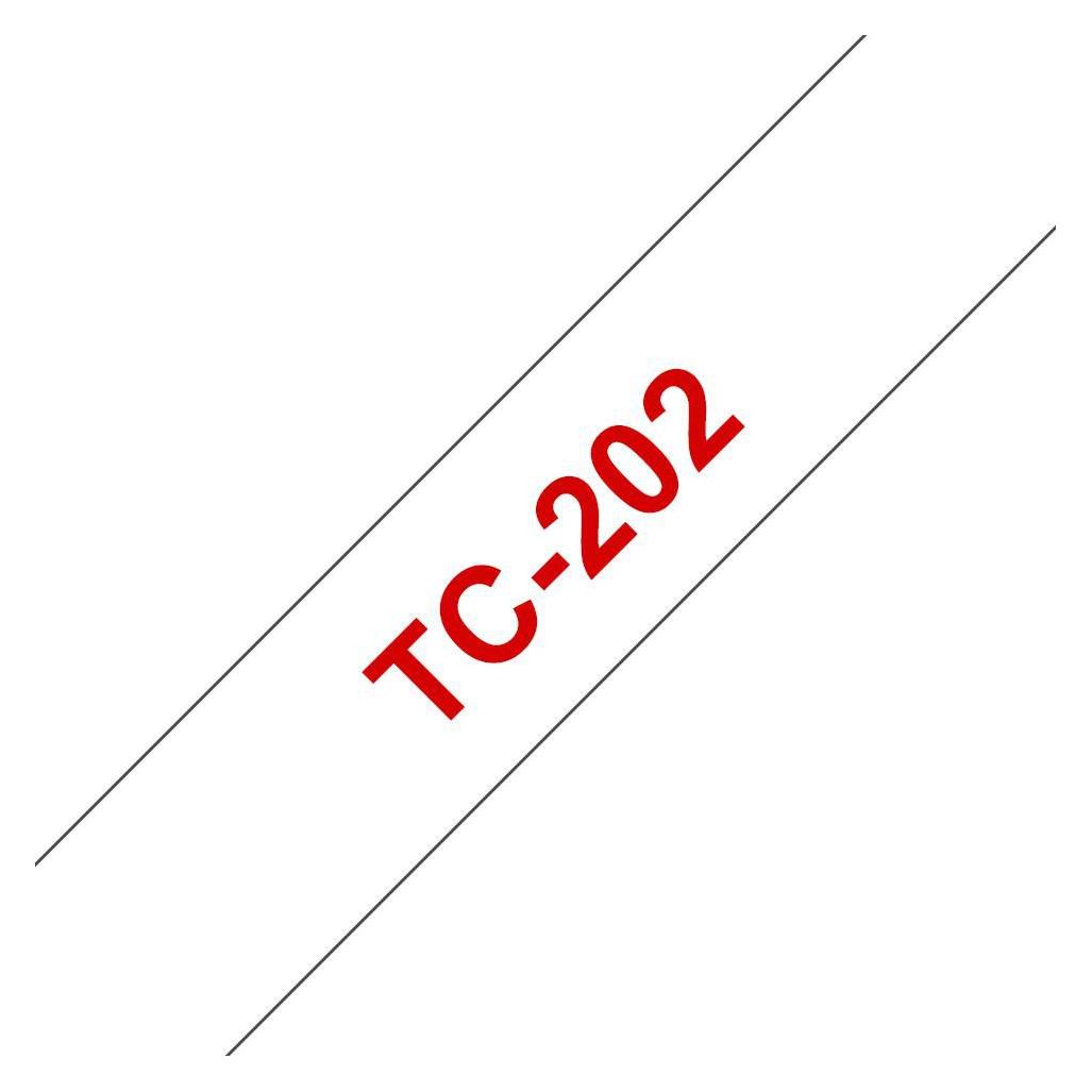 Brother Gloss Laminat 12mm, Red/White (1.20 cm, Rot, Weiss) (TC202)