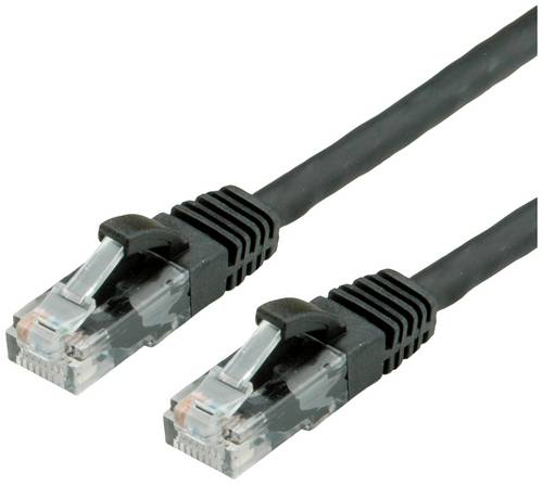 Value 21.99.1460 RJ45 Patchkabel CAT 6a U/UTP 0.50m Schwarz