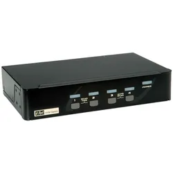 Roline DisplayPort USB 2.0, 1 User - 4 PC, KVM Switch, Schwarz