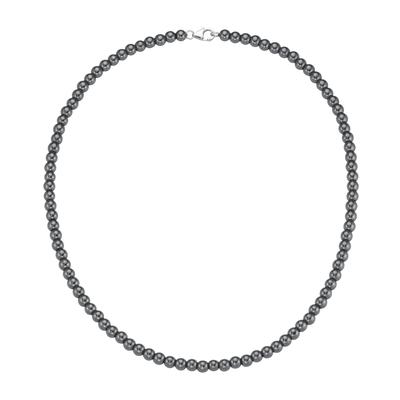 Silberkette SMART JEWEL "mit Edelsteinen oder Perlen, Silber 925", silber (grau), Halsketten, Damen, 45cm, Silber 925 (Sterlingsilber), Silberkette
