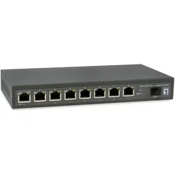 LevelOne Switch 9x GE GEP-0925 2.5GbE 108W 8xPoE+ sw (9 Ports), Netzwerk Switch, Schwarz