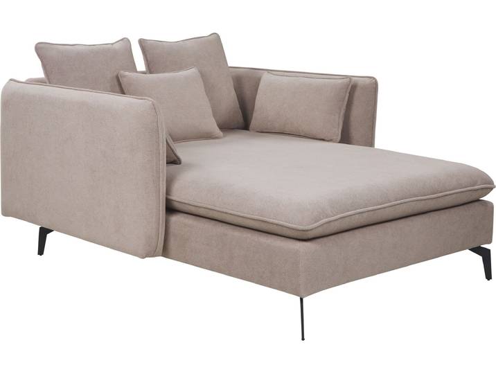 BELIANI Chaiselongue Taupe Stoffbezug mit Mehreren Kissen Schlanke Armlehnen Symmetrisch Modern Wohnzimmer Schlafzimmer Austattung Liegesofa