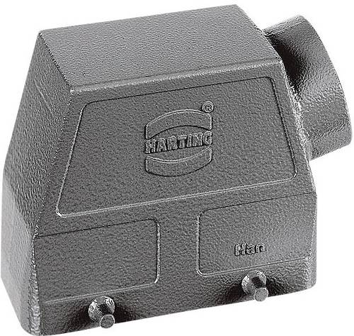HARTING Han 16B Tüllengehäuse hoch, 1xPG21 seitlicher Kabelabgang, für 2 Bügel (am Unterteil) Verschraubung PG21
