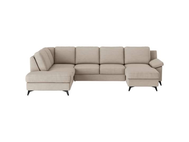 Cotta Wohnlandschaft, Beige, Metall, 6-Sitzer, U-Form, 309x204 cm, Made in EU, Stoffauswahl, Rücken echt, Wohnzimmer, Sofas & Couches, Wohnlandschaften, Wohnlandschaft U-Form