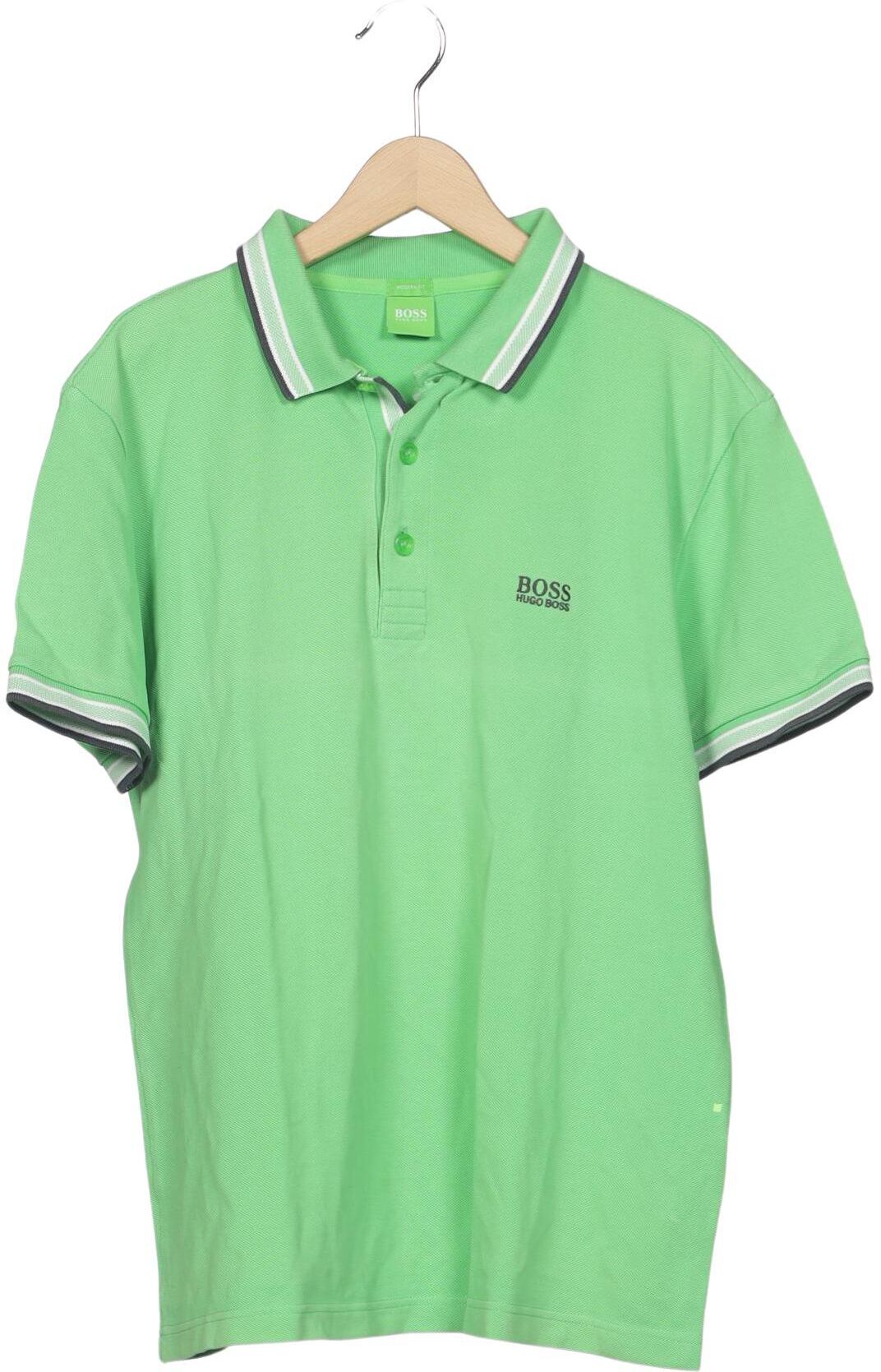 Boss Green Herren Poloshirt, Grün, Gr. M, Baumwolle - Second Hand