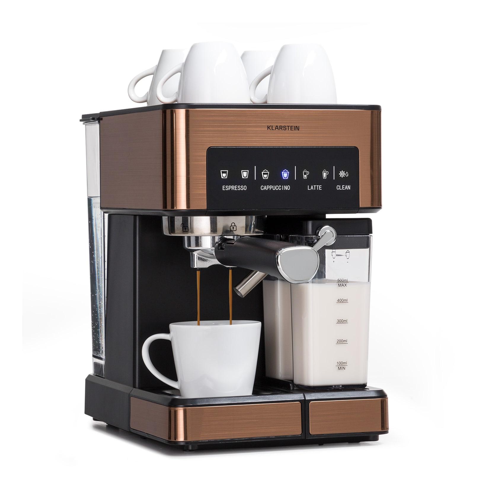 Arabica Comfort Siebträgermaschine 1350W 20 Bar 1,8l Touch-Bedienfeld