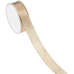 Stoffband, gold, 25 mm, 10 m