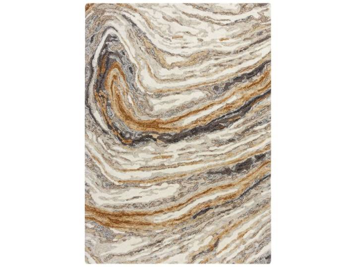 Tapis de salon moderne en polyester beige 120x170 cm