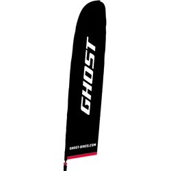 Ghost Beachflag Ghost groß 4m | schwarz,400cm,groß, m.Faltkreuz Standfuß
