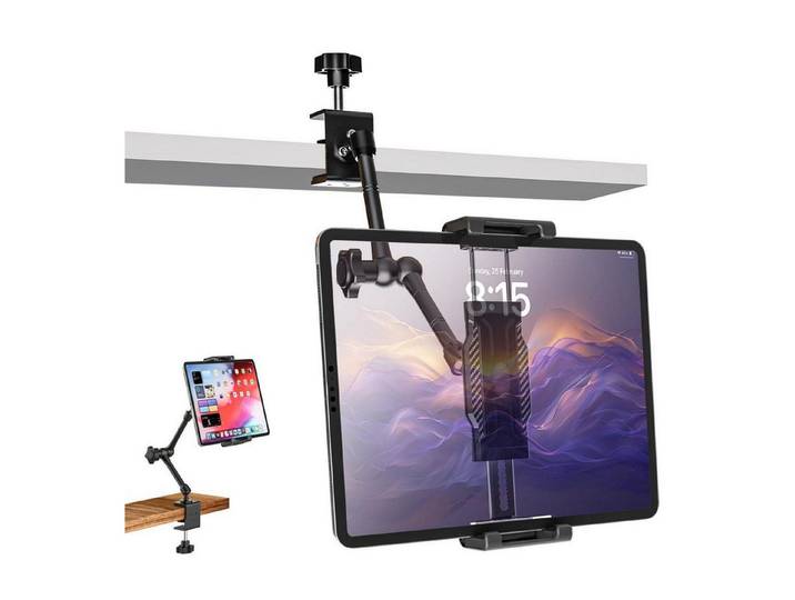 LuxusKollektion Tablet-Halterung Tablet Halterung Klemme Tisch Schrank verstellbar 6-14,6 Zoll 360