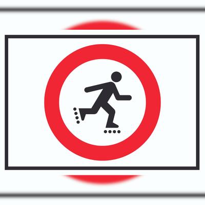 HB-Druck Inliner laufen verboten Symbol Schild A4 (210x297mm)