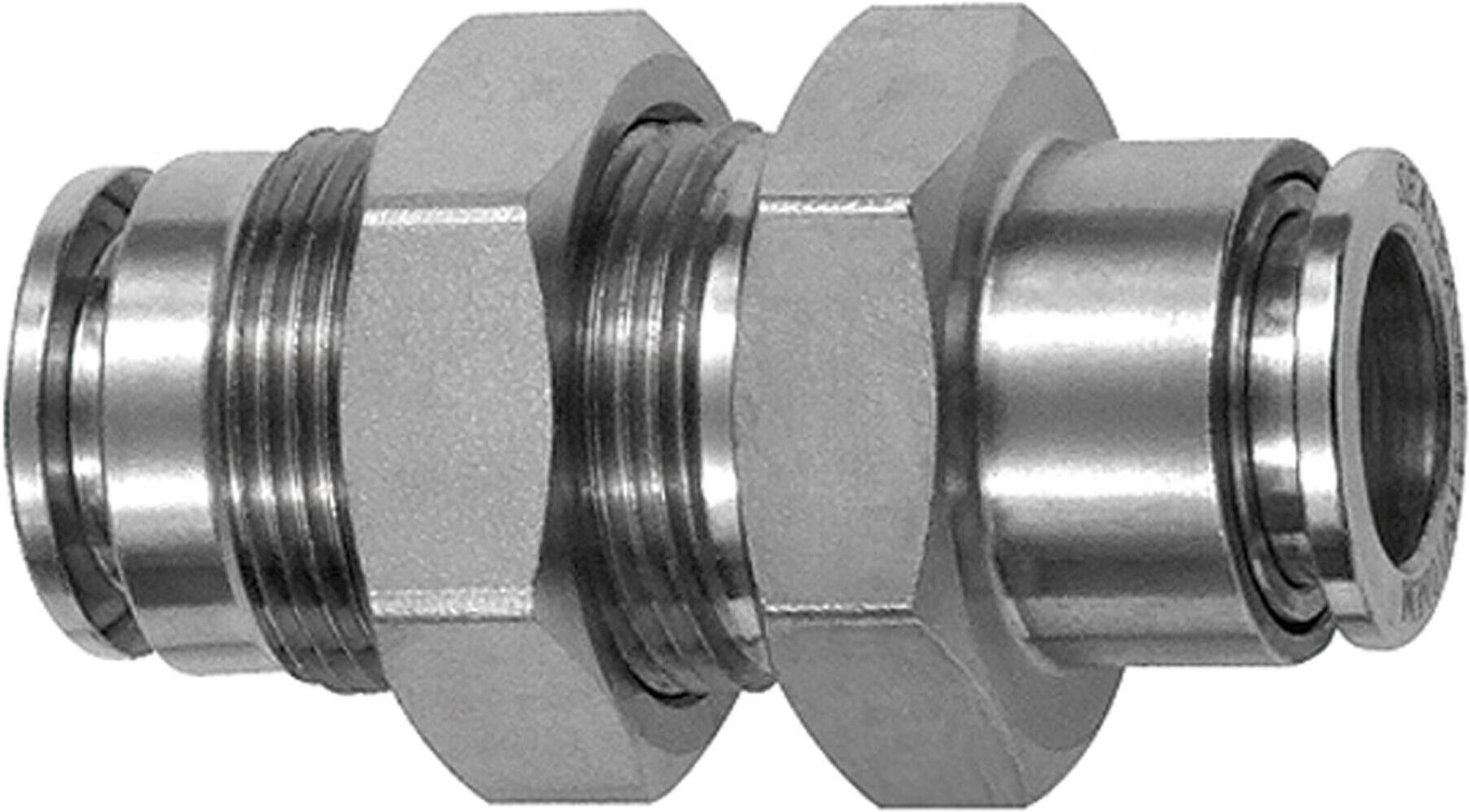 Riegler Gerade Schott-Steckverbindung, M18x1,0, ES 1.4404 (851.018-10 ES)