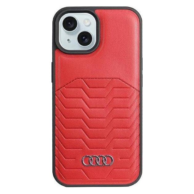 Audi Synthetic Leather MagSafe iPhone 15 Plus / 14 Plus 6.7" czerwony/red hardcase AU-TPUPCMIP15M-GT (Apple iPhone 15 Plus) (1687865200)