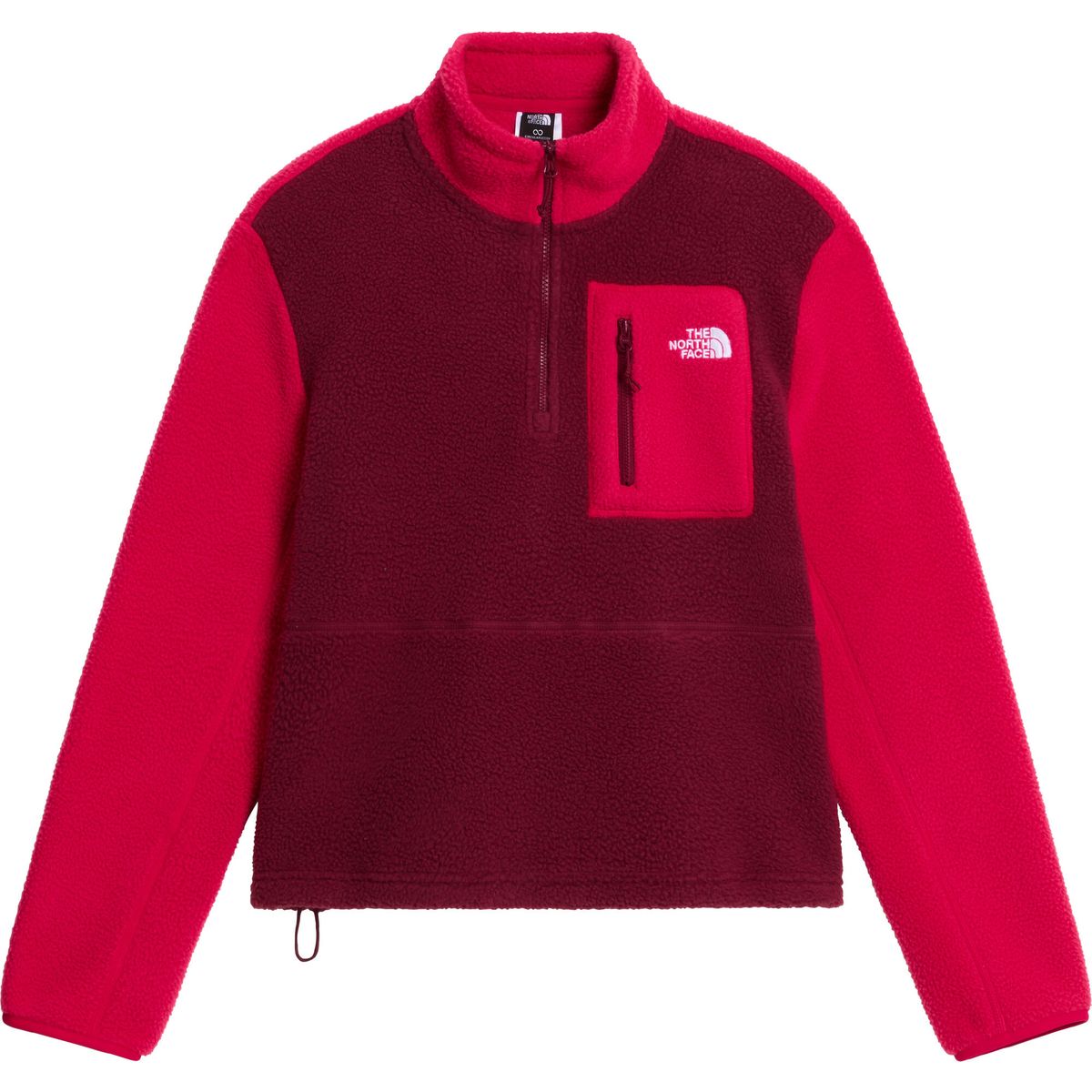 The North Face Womens Yumiori 1/4 Zip burgundy crush/lali gur (RGW) XL NF0A8E89RGW-XL