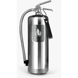 Feuerlöscher 6 kg - handpoliertem Edelstahl