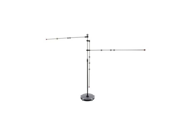 MAUL Porte-plans mobile argenté A0 sur roulettes réglage fluide 140-200 cm\, 3 bras pour dessins grand format\, fixation magnétique\, socle rond stable\, pinces incluses