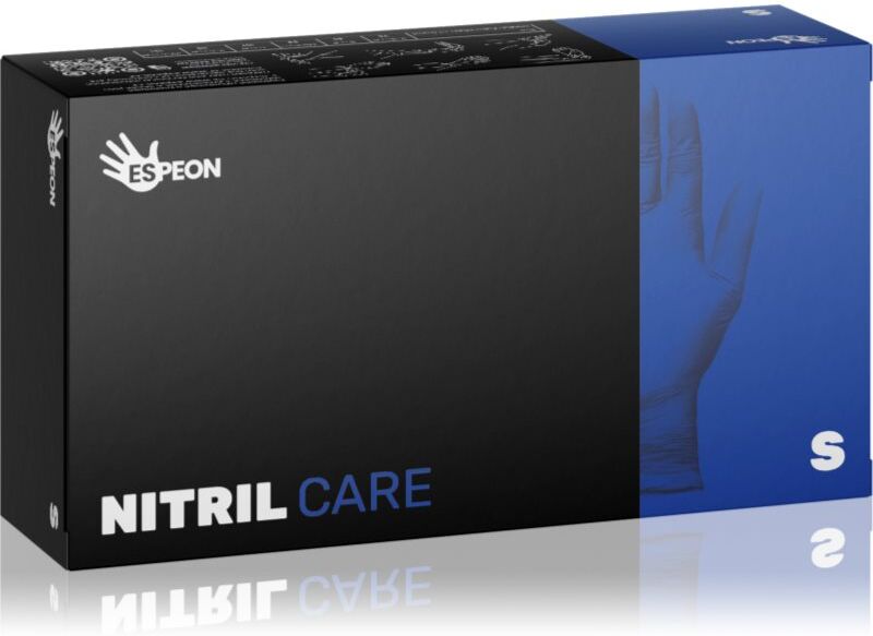 Espeon Nitril Care Gloves gants non poudrés en nitrile S 100 pcs