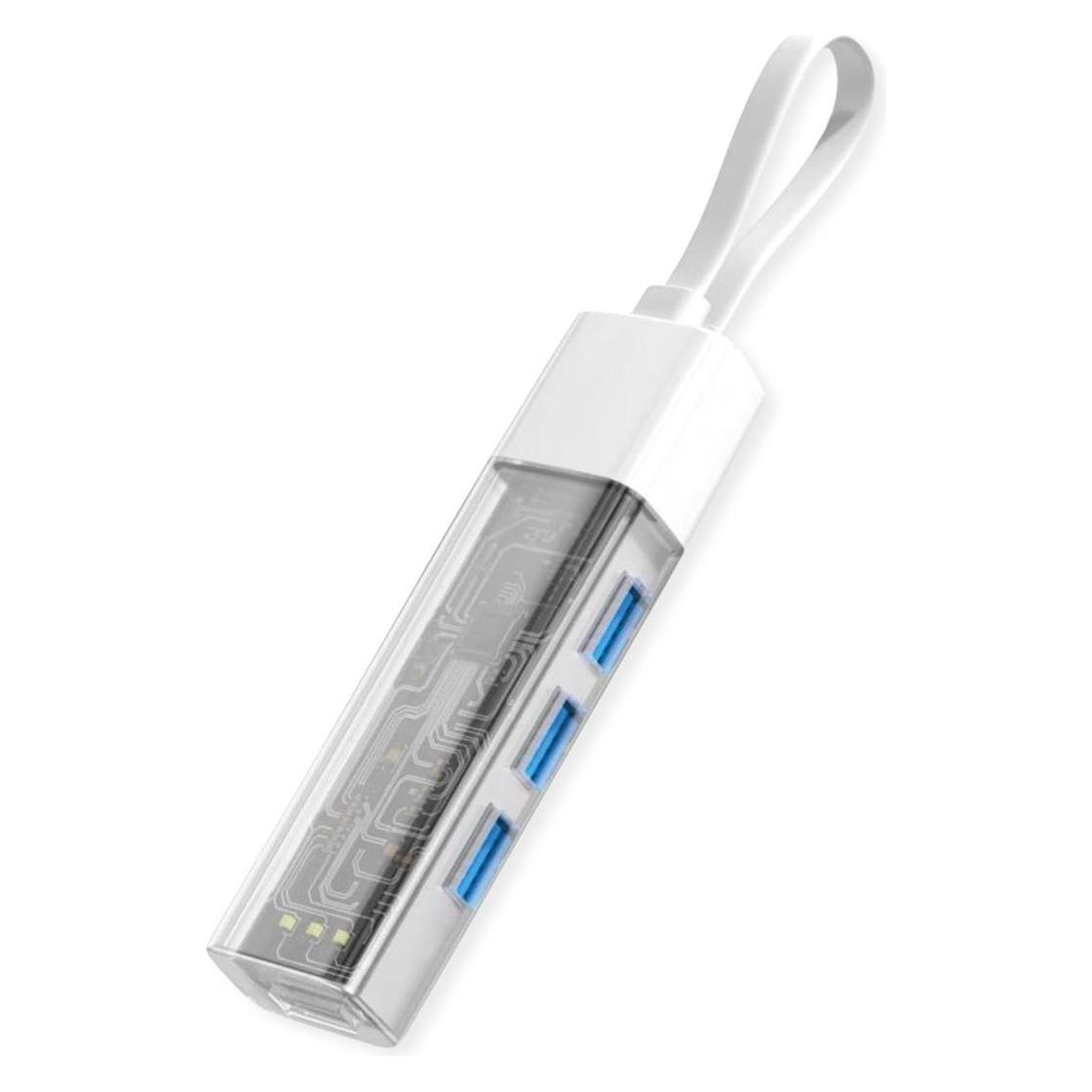 Roline Mobiler USB 3.2 Gen 1 Hub, 4fach, Typ A+C Anschlusskabel (USB-C, 4 Ports) (14.02.5062)