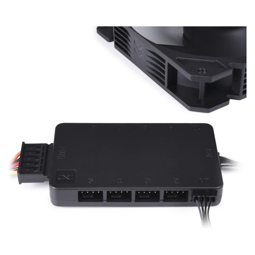 Alphacool Alpha Core 10x 4-Pin PWM Splitter SATA 1022268 (10 Lüfter) (25667)