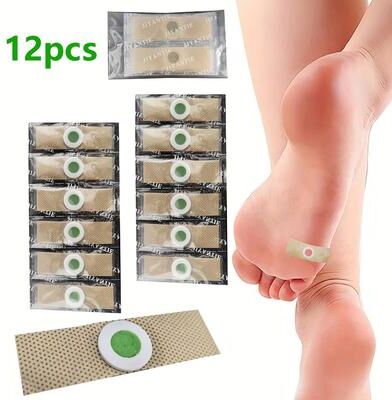 Inspired Finds 12pcs Corn Removal Pads Foot Callus & Clavus Treatment Plasters For Pain Relief And Soft, Healthy Feet 12pcs Red