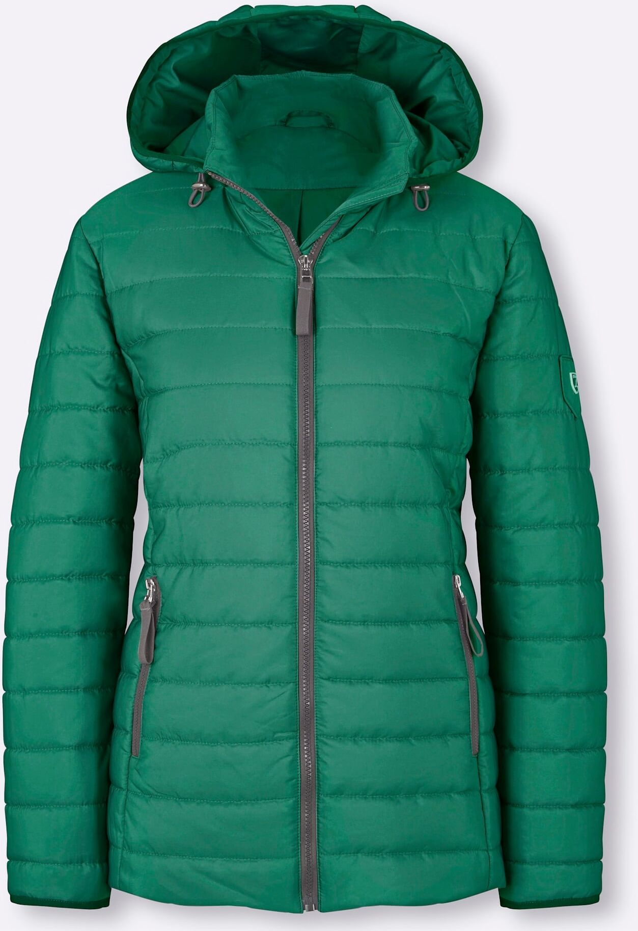 Steppjacke CASUAL LOOKS, Damen, Gr. 52, grün, 100% Polyester, unifarben, Jacken Steppjacke grün 52