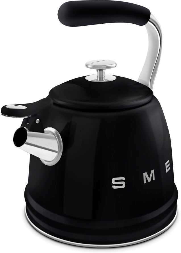 Smeg WKF01 50's Style Retro Whistling Kettle Black