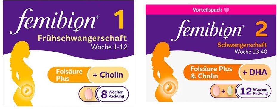 Femibion 1 Frühschwangerschaft + Femibion 2 Schwangerschaft