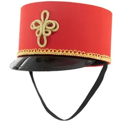 buttinette Kinder-Funkenhut "Uniform", rot/gold