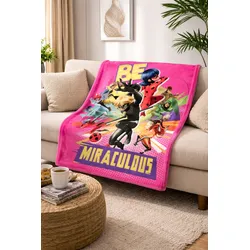 COFI 1453 Miraculous Ladybug Kinder Fleecedecke 140 x 100 cm