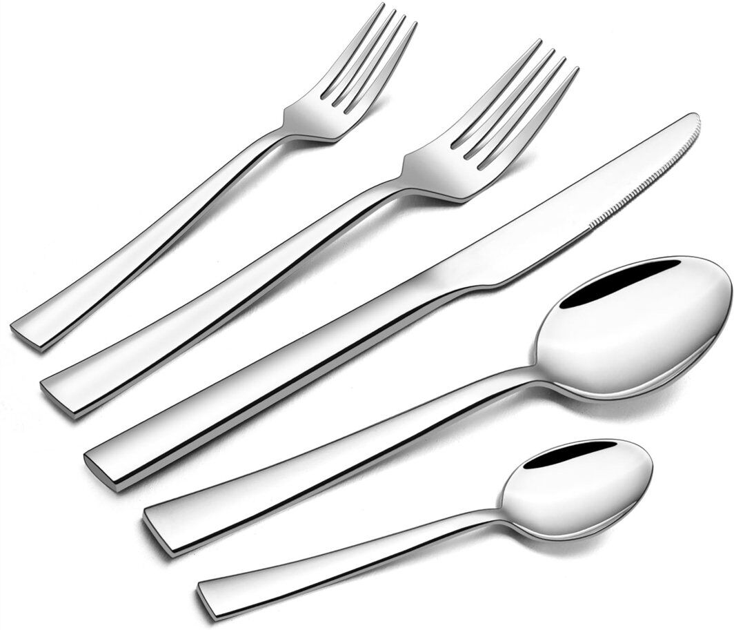 Brayden Studio Callyn 60 Piece Stainless Steel Cutlery Set , Service for 12 Silver 60