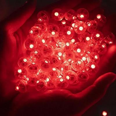 Uplift Essentials 10 Piece Mini LED Balloon Lights   Colorful Luminous Tumbler Lamps red