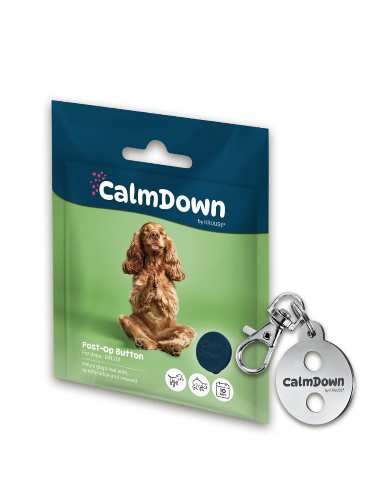 CalmDown by KRUUSE Hund Tag Kit, 1 Knopf