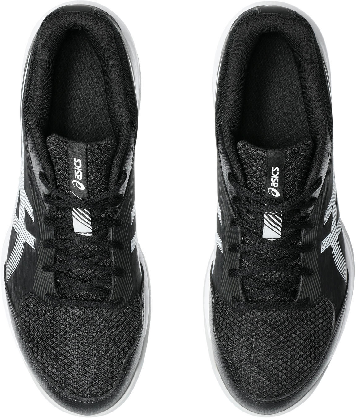 Hallenschuh ASICS "GEL-TASK 4", Herren, Gr. 46, schwarz-weiss (schwarz, weiß), Synthetik, Textil, Schuhe Hallenschuh, für Hallensport schwarz, weiß 46