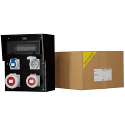 Gummiverteiler HD-S Baustromverteiler IP67 32A 16A Elektroverteiler 2x230V Mennekes Schuko Doktorvolt DV-9542-D