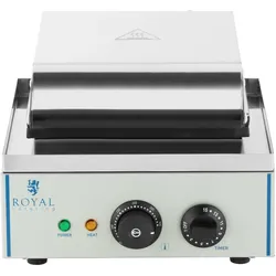 Royal Catering Waffeleisen Waffelautomat Waffel Maker Herzform 1500W Timer Edelstahl Gastro Xxl, Waffeleisen, Silber