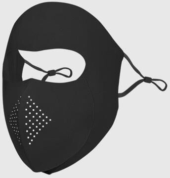 Universal Stock Summer UV Face Mask Breathable Full Face Sun Protection Cover For Women black