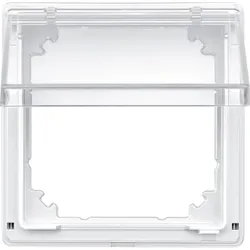 Merten 516919 Zwischenring mit transparentem Klappdeckel, polarweiß, AQUADESIGN