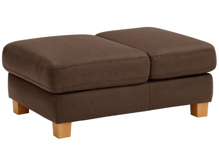Polsterhocker HOME AFFAIRE Dundee , braun (dunkelbraun), B:75cm H:46cm T:109cm, Luxus-Microfaser Lederoptik (100% Polyester), Hocker, Polsterhocker, mit Klappfunktion - wie ein Sessel nutzbar